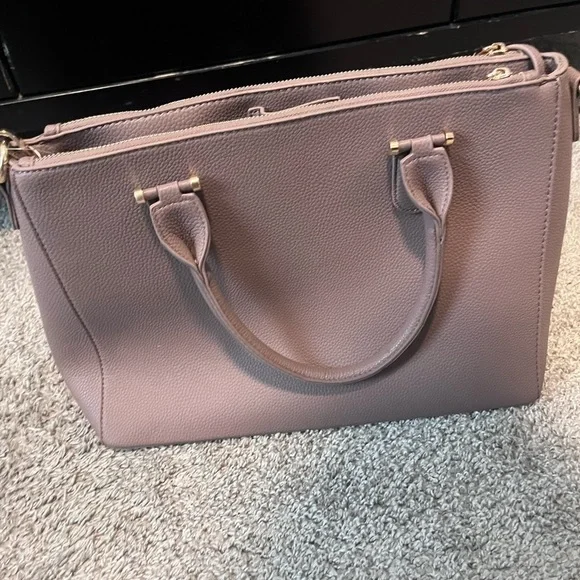 New Women’s Purse Handbag Leather like material Cute Purple Shoulder Strap - Picture 4 of 4